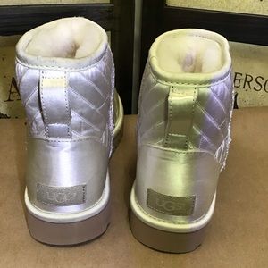 classic mini quilted satin boot